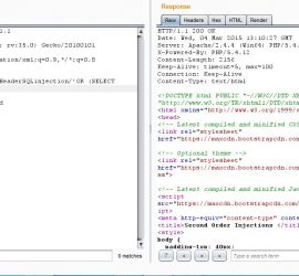 HTTP header blind sql injection example
